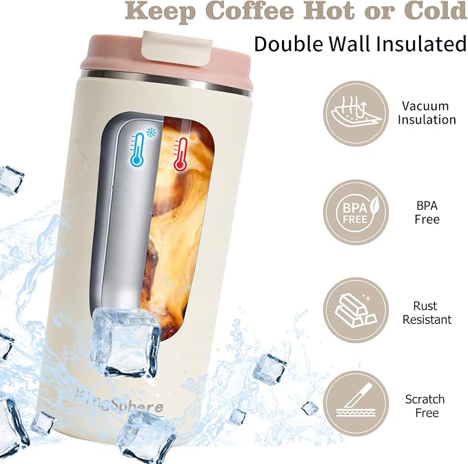 12oz Insulated Stainless Steel Coffee Cup - Image 3