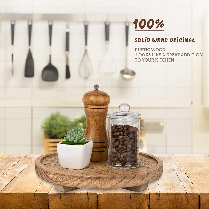 Round Decorative Tray Farmhouse Kitchen Decor Soap Dish, Lightweight, Easy Clean - Image 2