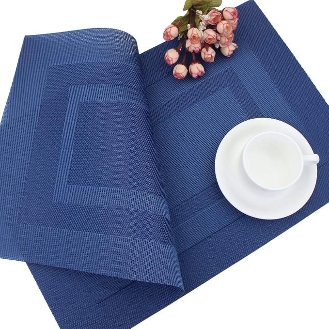 PIGCHCY Placemats, Washable Vinyl Woven Table Mats, Elegant Durable Placemats - Image 7