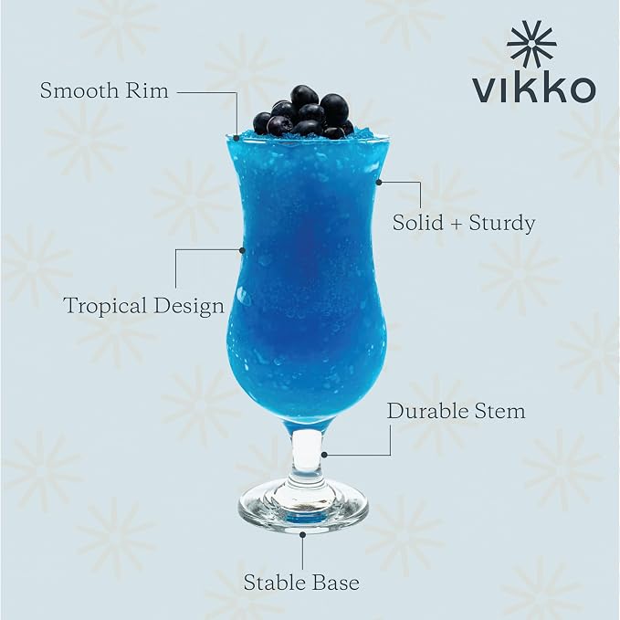 Vikko Hurricane Glasses, 15.5 Ounce Cocktails Glasses Set, Durable Dishwasher - Image 3