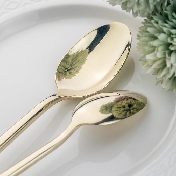 Alata Potter Champagne Gold 40-Piece Forged Silverware Set, Service - Image 8