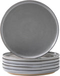Ceramic Dinner Plates Set of 6, Stoneware 10 Inch, Dishwasher and Oven Safe by Tikooere