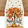 Artoid Mode 210 GSM Fall Table Runner 13x72 Inch Home Party Decor | Maple Tree by ArtoidMode