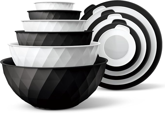 COOK WITH COLOR Mixing Bowls with Lids by CookwithColor