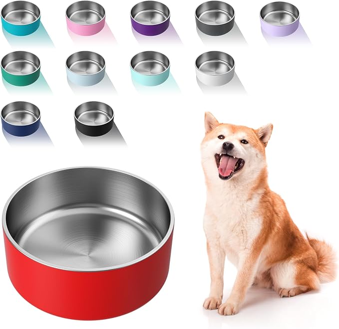 WENBOKMIN Dog Bowl, Stainless Steel Dog Food and Water Bowl by Wenbokmin
