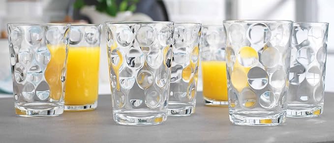 Home Essentials Drinking Glasses Set of 10 Juice Glass Cups, 7 oz Glassware - Image 4