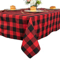 ShinyBeauty Rectangular Tablecloth 60"X120" Red and Black Checkered Tablecloths by ShinyBeauty