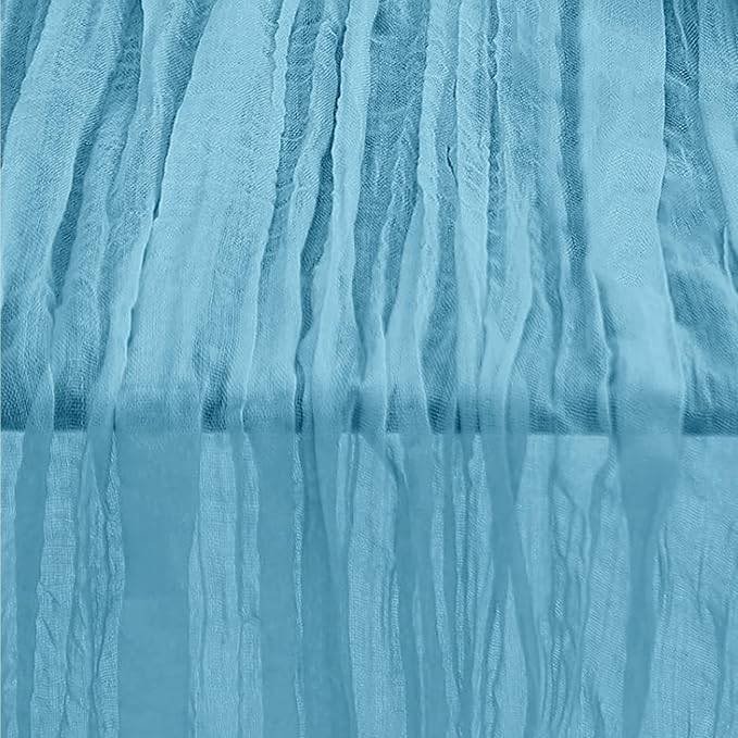 1 Pack Baby Blue Cheesecloth Table Runner 35x120 Inch 10Ft Rustic Gauze Cheese - Image 6