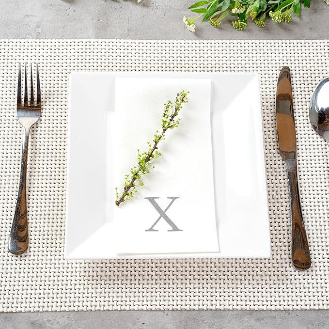 Luxenap 15.8 X 7.9 Inch Linen-Feel Guest Towels, 2000 Lettered Hand Towels - Image 4