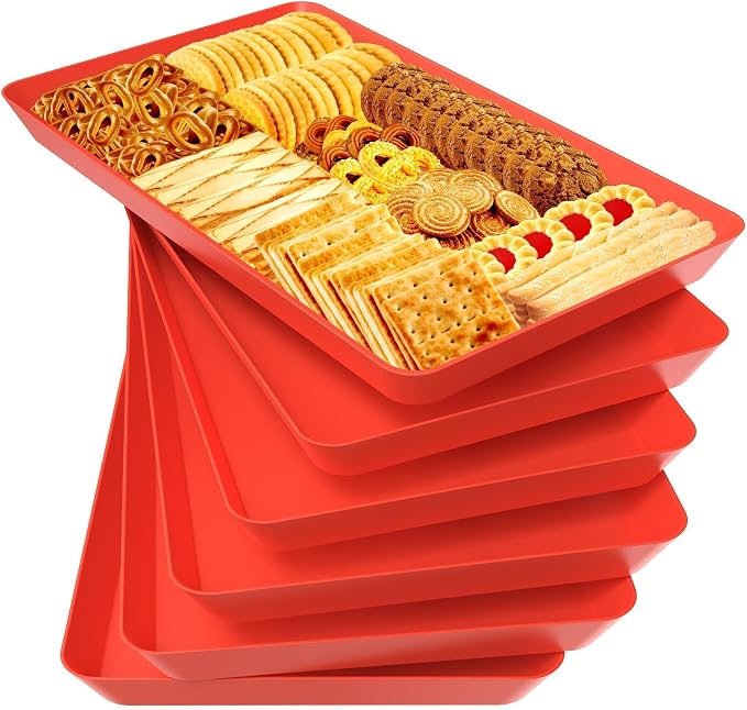 WOWBOX 6 pcs Serving Tray for Entertaining, Serving Platters for Snacks by WOWBOX