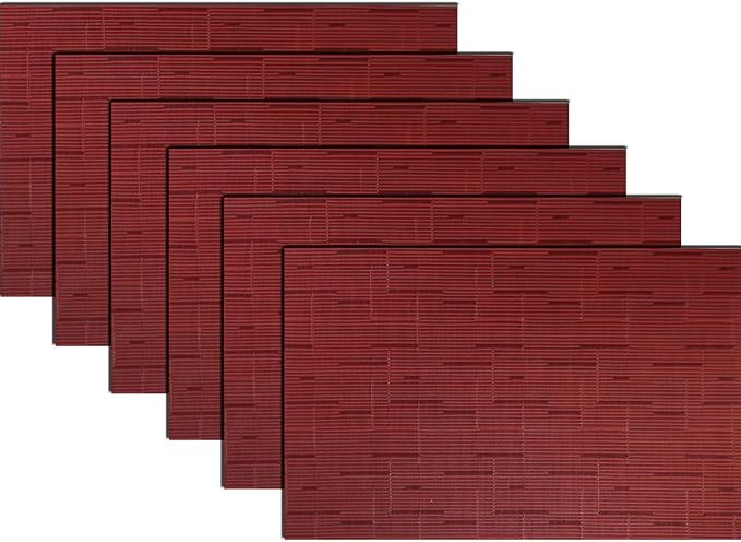 PIGCHCY Placemats, Washable Durable Woven Vinyl Placemats by PIGCHCY