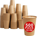 Lamosi 500 Count 12 oz Paper Cups, Disposable Kraft Paper Coffee Cups | by BuyNow