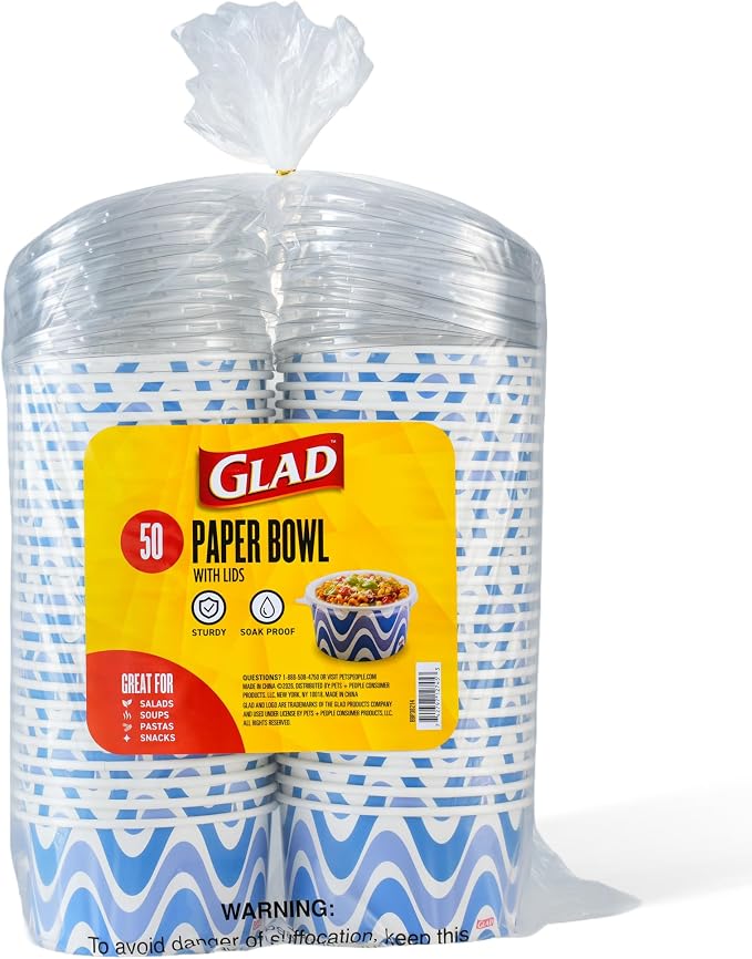 Glad Disposable Paper To-Go Bowls - Image 3