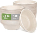 150 Pack 32oz Large Disposable Paper Bowls by ALEXPRE