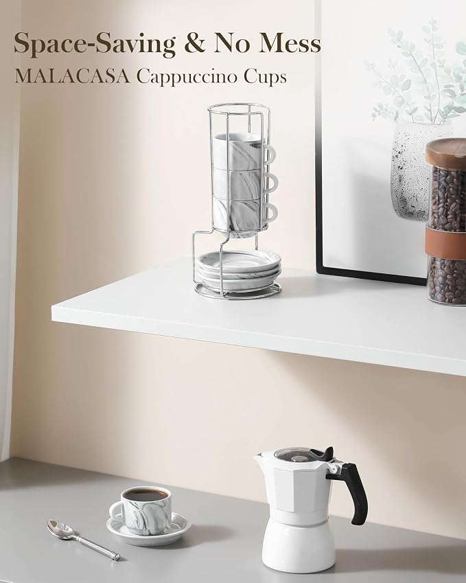 MALACASA 2.5 OZ Porcelain Espresso Cups - Image 8