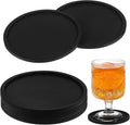 Silicone Coasters, 4 Pack | Washable, Heat Resistant, Round Cup Mats, by Unknown
