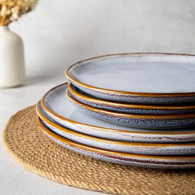 AmorArc Ceramic Dinner Plates Set of 6, 10.5 Inch Stoneware Plates Set | - Image 5