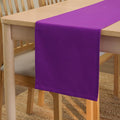 Encasa XO Table Runner, Cotton Canvas Dining Runner 13"x48" | Purple, 180 GSM by EncasaXO
