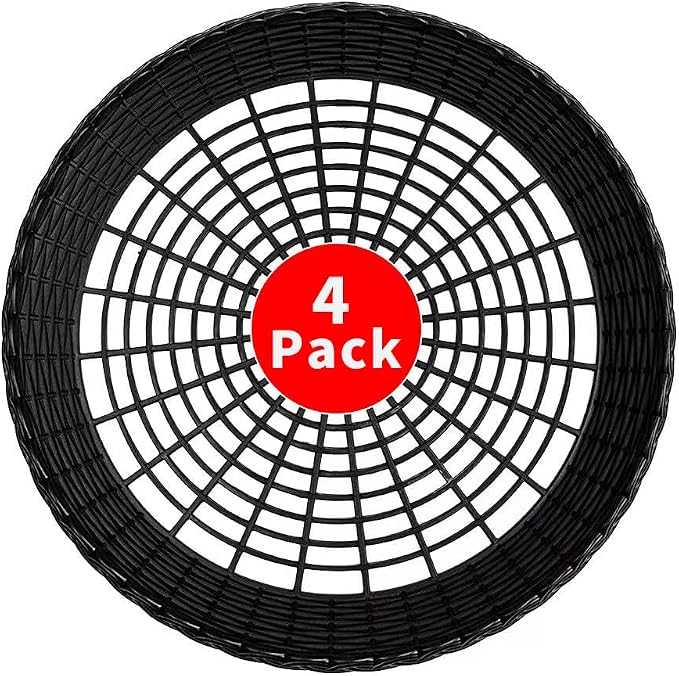 Paper Plate Holders, 9/10 Inch paper plate holders reusable Black Plastic Heavy by EBIGIC