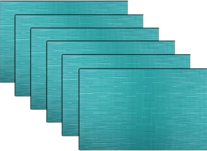 PIGCHCY Placemats, Washable Durable Vinyl Woven Table Mats, Elegant Heat by PIGCHCY