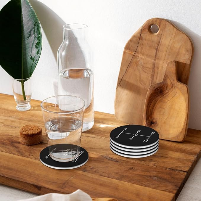 Racing Car Coasters Set of 4, Absorbent Ceramic Drink Coasters Cup Mat - Image 7