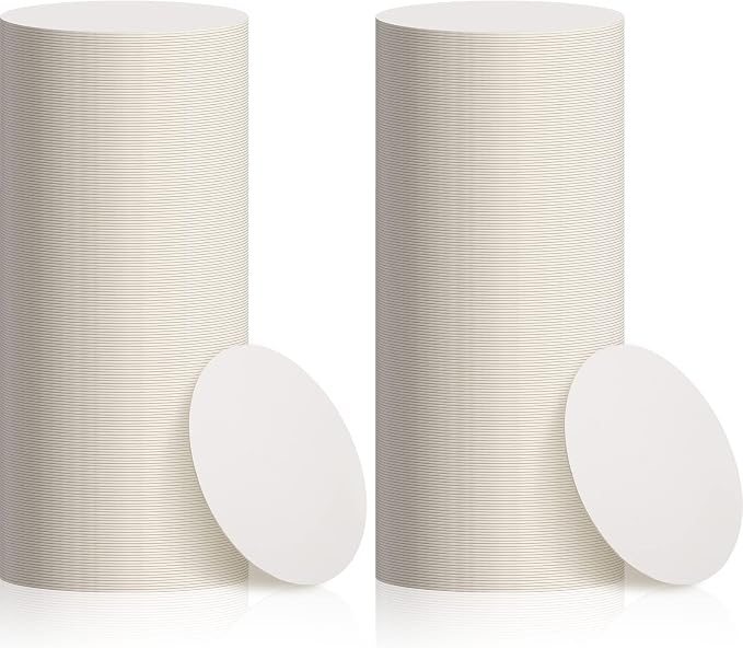 TaoBary 400 Pcs Round Cardboard Paper Coasters Bulk 1mm, 4 Inch Disposable by TaoBary