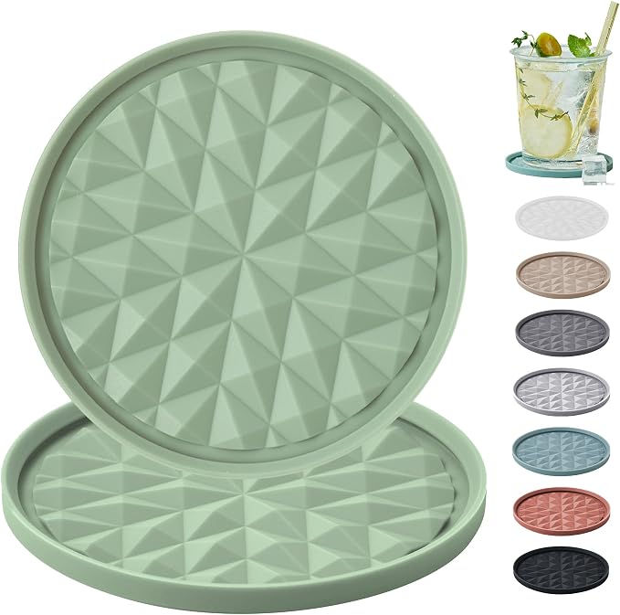 Silicone Drink Coasters Set of 2, Coaster by Wingcases