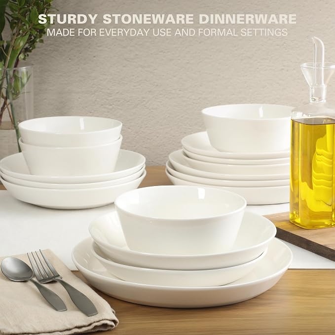 Gibson Home Summer Shades 16 Piece Plates and Bowls Dishes Service - Image 4