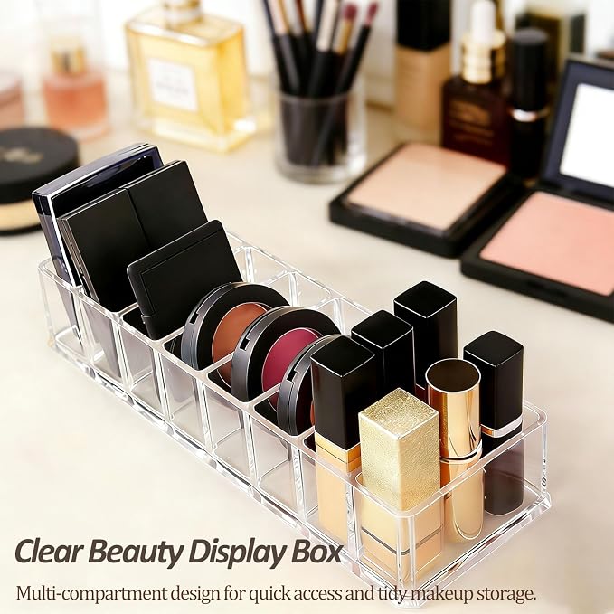 Clear Acrylic Makeup Compact Organizer - Image 3