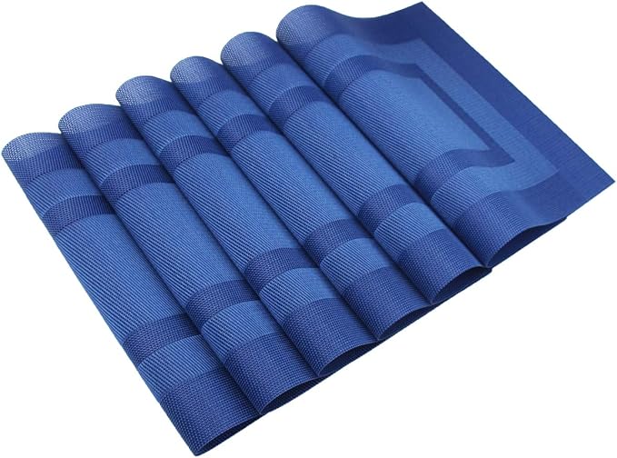 PIGCHCY Placemats with Matching Table Runner, Heat Resistant Vinyl Woven - Image 5