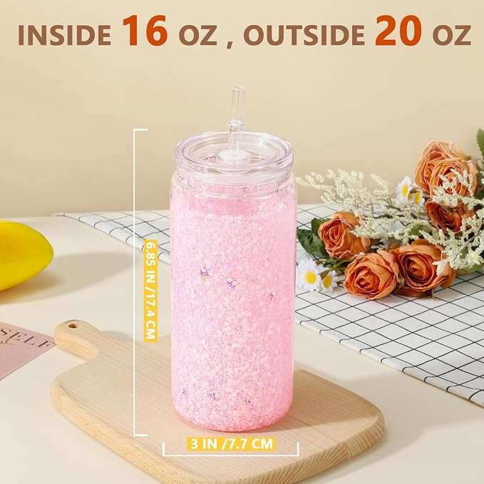 Maucircol 20 Oz Acrylic Snowglobe Tumbler Including DIY Kit, 9 Pack Pre-Drilled - Image 4