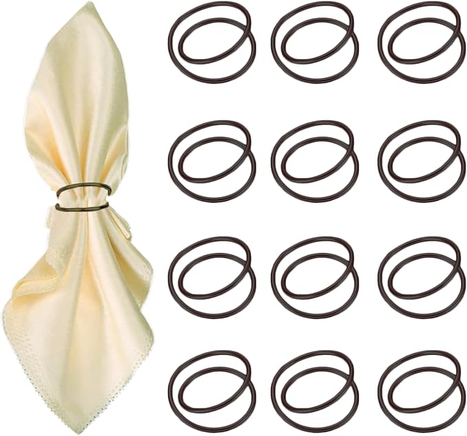 Black Napkin Rings by FORESRUM