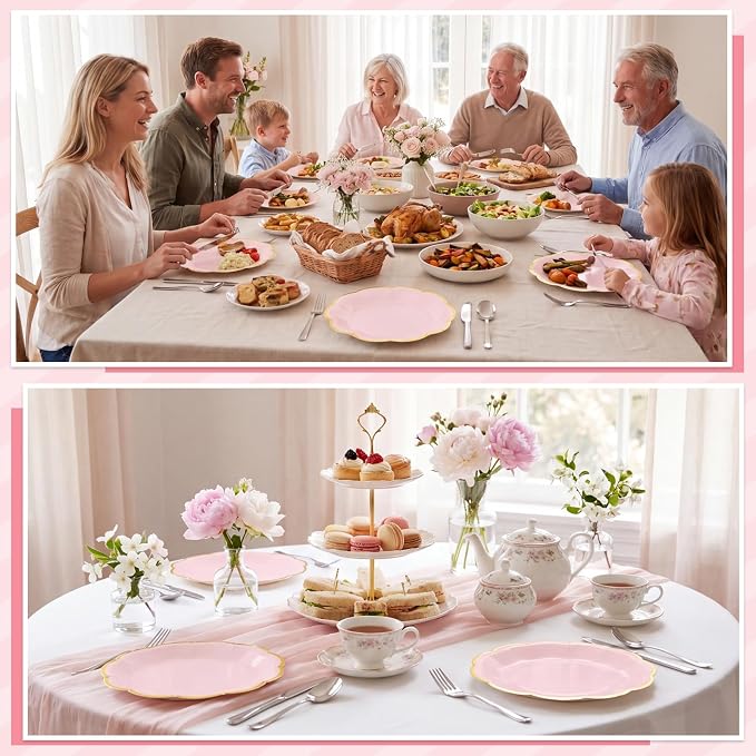 NatNarr 30 Pcs Pink Plates - Image 7