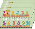 Number Train Placemats Set of 4, Toddler Placemats by RLCNOT