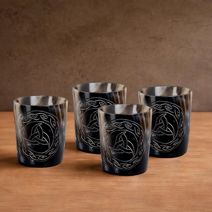 Handicrafts Home Viking Horn Shot Glasses Set of 12, Rustic Viking Drinkware - Image 5