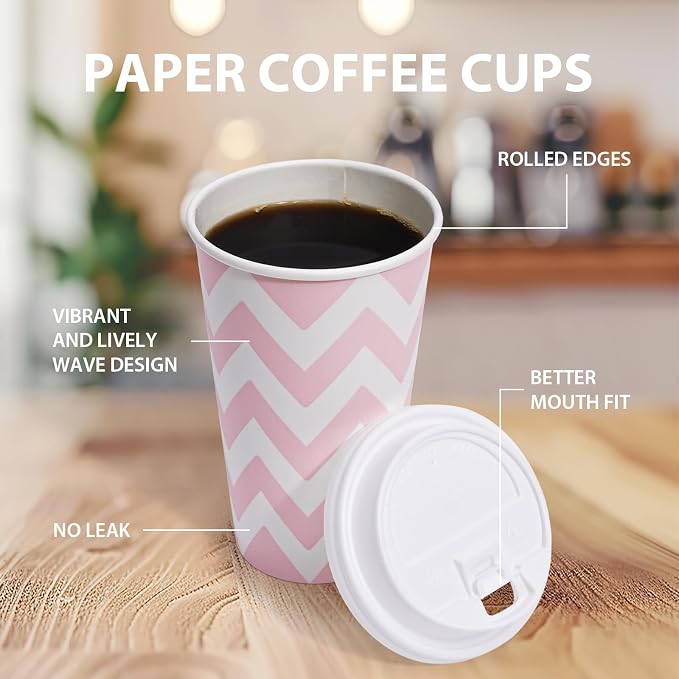 Tamone 100 PACK 12OZ Disposable Coffee Cups - Image 3