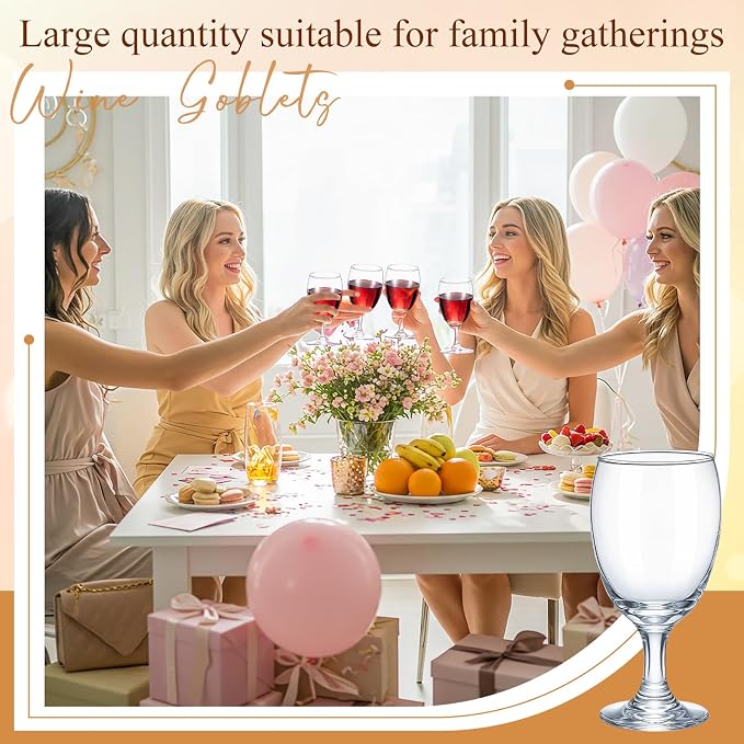 Patelai Set of 18 Water Goblet, 16 oz Clear Drinking Glasses Bulk Dishwasher - Image 6