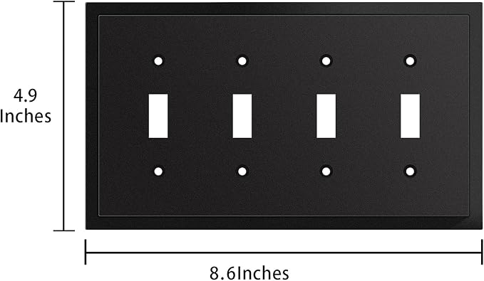 Modern Edge Decorative Wall Plate Switch Plate Outlet Cover, Durable Solid Zinc - Image 3