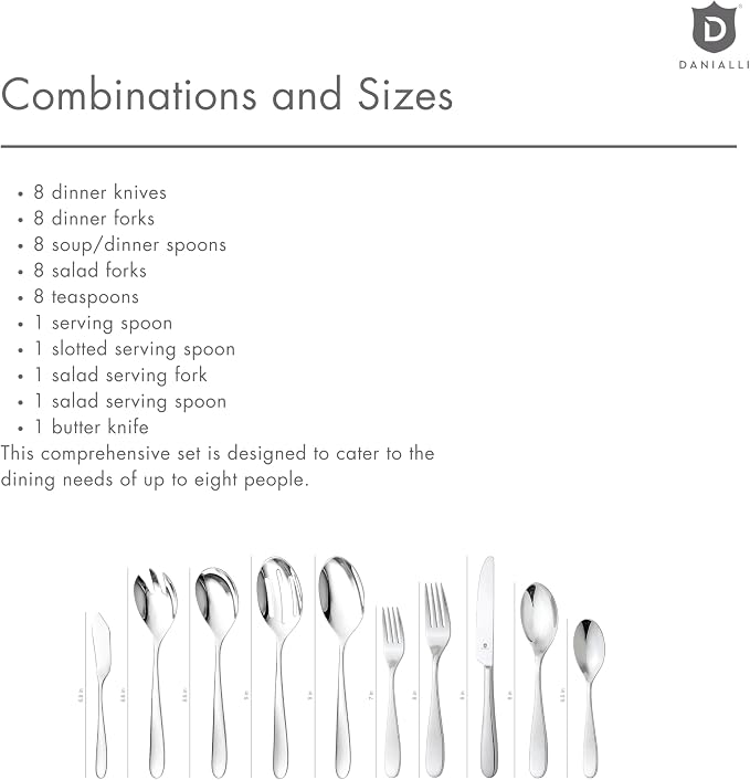 Silverware Set for 8 with Serving Utensils, 18/10 Stainless Steel Flatware - Image 8