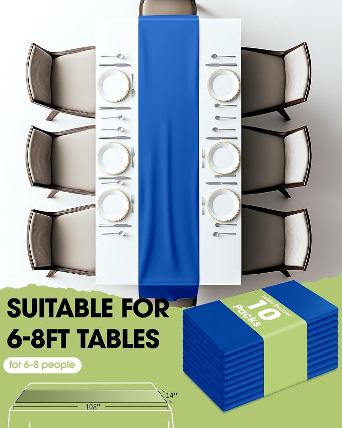 Pureegg Navy Blue Plastic Table Runners - Image 5