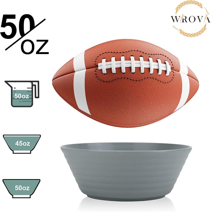 Wheat Straw Bowl Sets, Microwave and Dishwasher Safe Bowls, Super Big Bowl Sets - Image 3