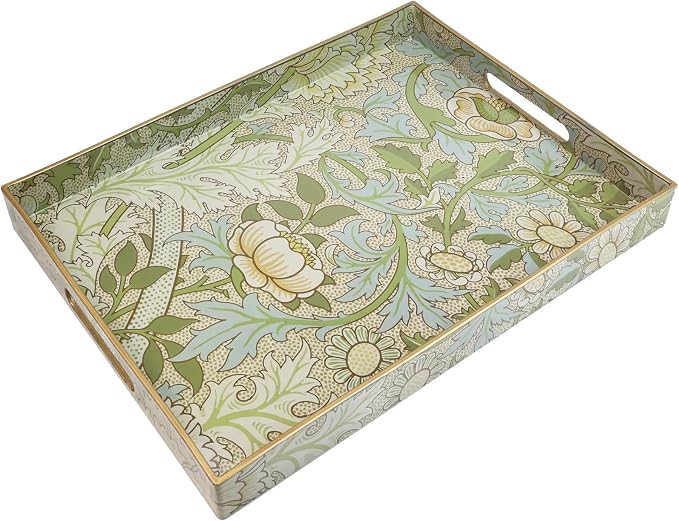 Spsyrine Serving Tray with Handles, Plastic Decorative Tray by Spsyrine