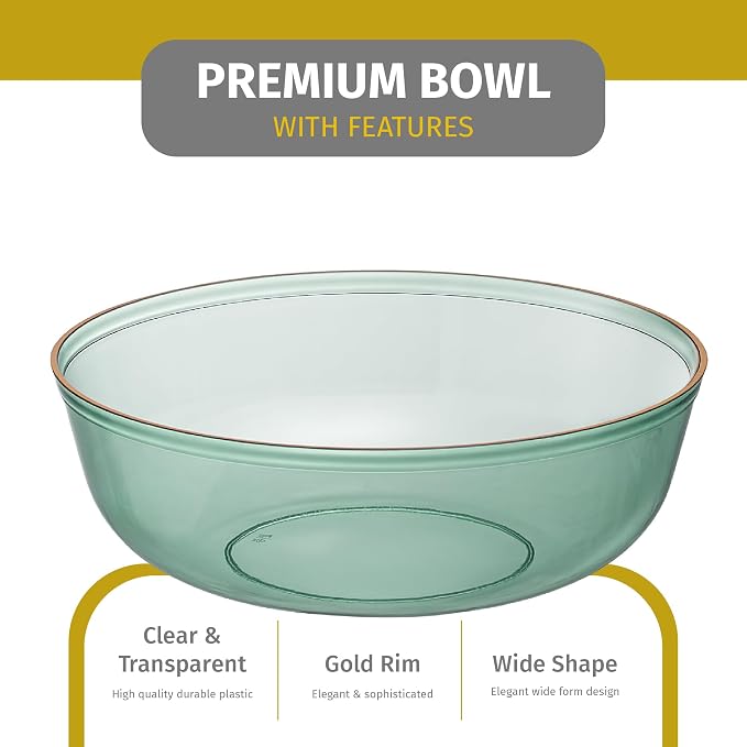 PLASTICPRO Plastic Party Plates Edge Collection Premium heavyweight Elegant - Image 6