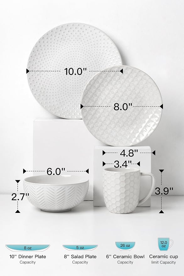 FOBENTA 16-Piece Ceramic Dinnerware Set - Image 2