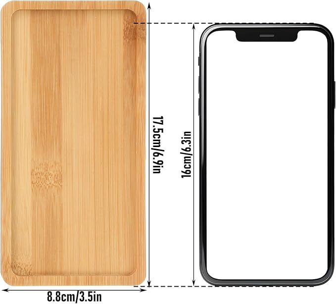 16 PCS Small Bamboo Tray, Bamboo Vanity Tray - Image 3