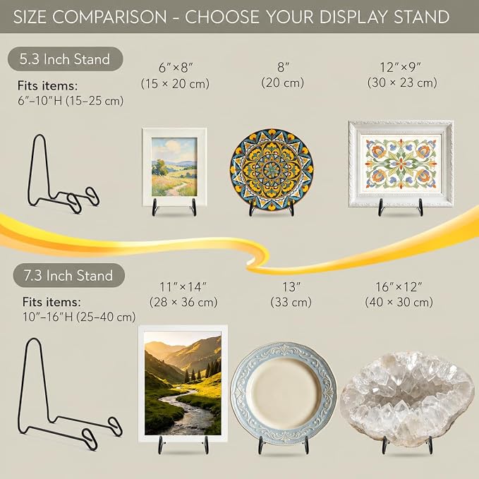 Artliving (4 Pack Black Display Stand Easel Iron Bowl Stands - Image 9