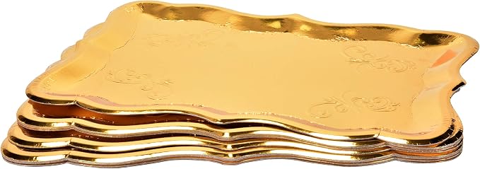 Gift Boutique 10 Gold Rectangle Trays - Image 6