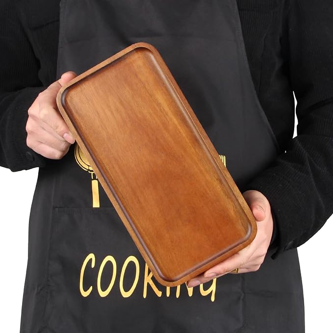 Acacia Wood Plates Small Decorative Tray Wooden Serving Platter - Image 7
