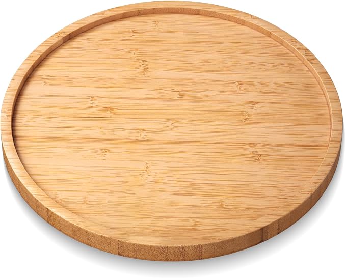 VERTORGAN Bamboo Serving Tray, 8.7 Inch Trays Platter, Home Decor | Coffee by VERTORGAN