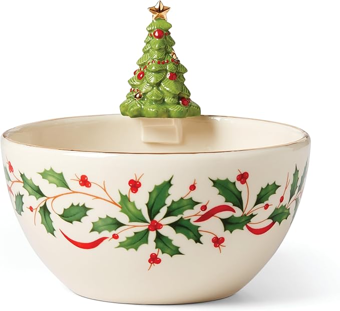 Lenox 893505 Holiday Tree Bowl, Christmas Hosting by Lenox